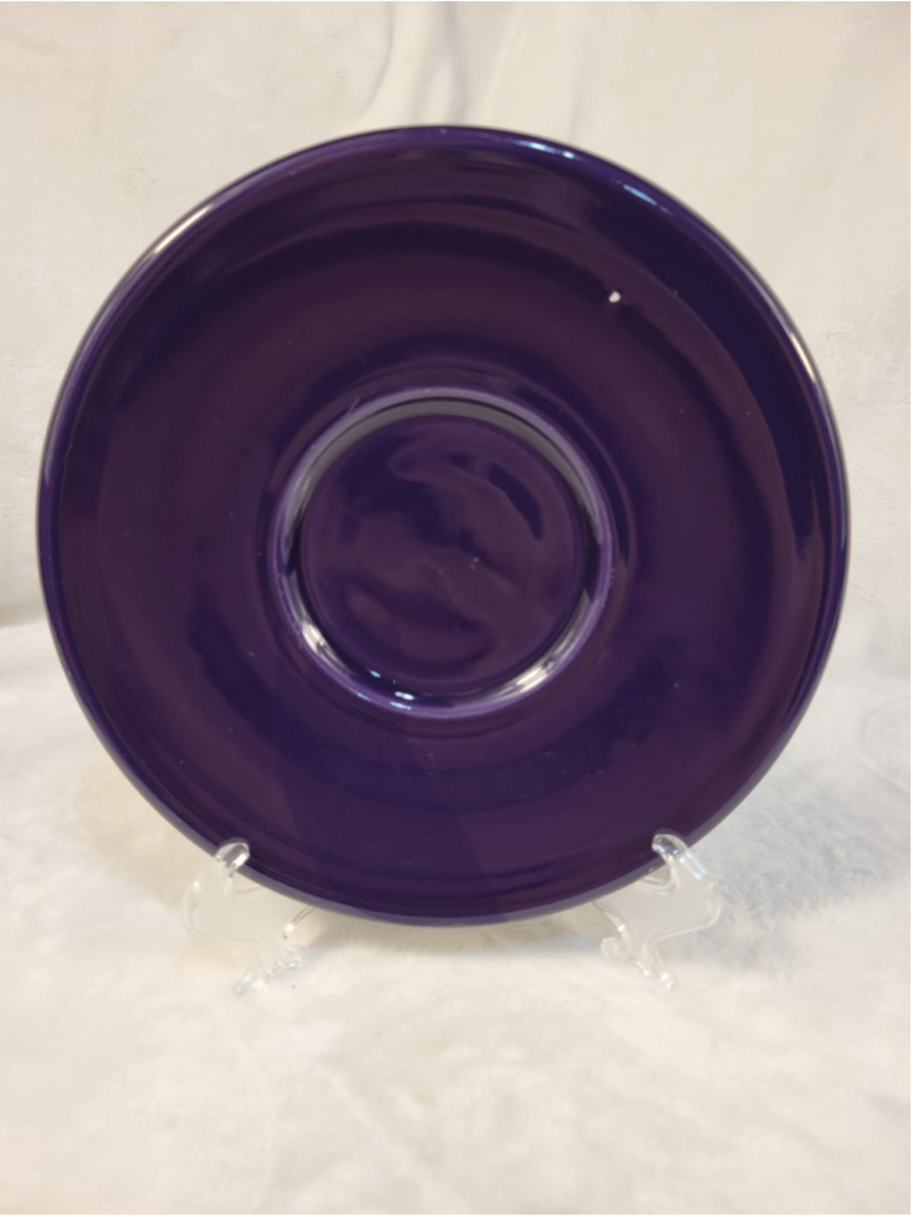 Fiesta Mates Jumbo Saucer Plum Flawed Fiesta Ware Homer Laughlin HLC